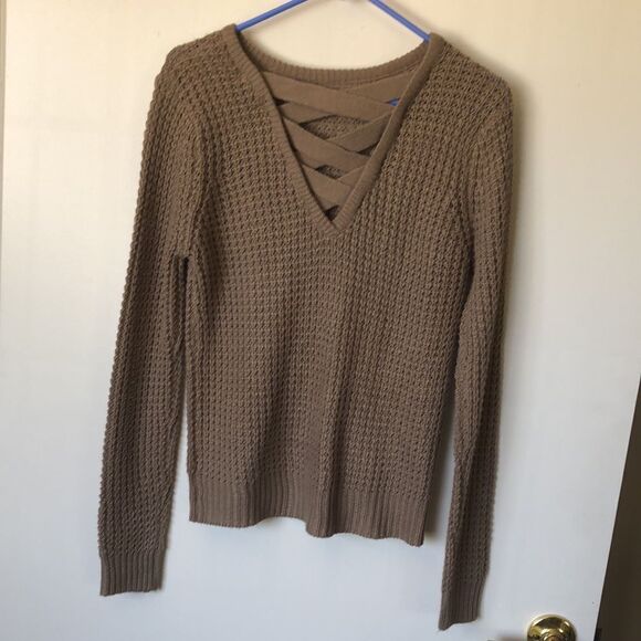 Ambiance Apparel Sweater Size M GUC Med. brown - Picture 2 of 4